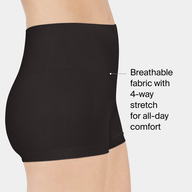SPANX SPANXshape Everyday Shaping Boyshort - Comfortable Core Control Shapewear Underwear - Invisible Under Clothes - No-Show - Black - Medium - Image 3